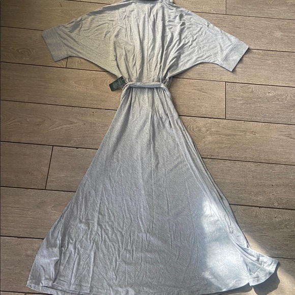 Ralph Lauren Light Gray Midi Dress with Belt NWT M - Picture 4 of 4